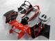 Erschwingliche Honda VFR 800 Motorrad Verkleidung 1998-2001 - Rot Glanzendes Schwarz Streifen