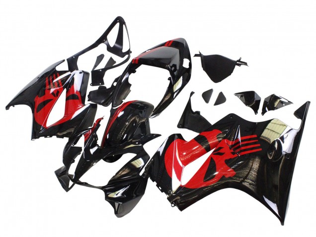 Erschwingliche Honda VFR 800 Motorrad Verkleidung 2002-2013 - Glanzendes Schwarz Rot