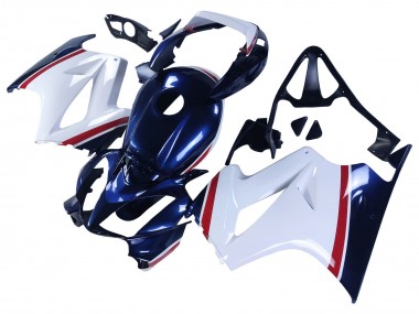Erschwingliche Honda VFR 800 Motorrad Verkleidung 2002-2013 - Weiss Rot Dunkel Blau