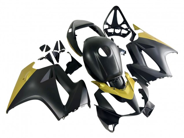 Erschwingliche Honda VFR 800 Motorrad Verkleidung 2002-2013 - Gelb Matt Schwarz
