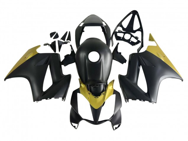 Erschwingliche Honda VFR 800 Motorrad Verkleidung 2002-2013 - Gelb Matt Schwarz