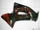 Erschwingliche Kawasaki EX650 Motorrad Verkleidung 2006-2008 - Glanzendes Schwarz Rot Flamme