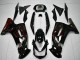 Erschwingliche Kawasaki EX650 Motorrad Verkleidung 2006-2008 - Glanzendes Schwarz Rot Flamme