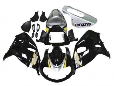 Erschwingliche Suzuki TL1000R Motorrad Verkleidung 1998-2003 - Glanzendes Schwarz Silber Gelb