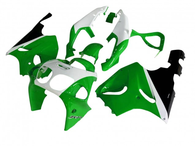 Erschwingliche Kawasaki ZX7R Motorrad Verkleidung 1996-2003 - Weiss Grun Schwarz