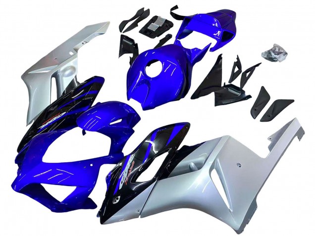 Erschwingliche Honda CBR1000RR Motorrad Verkleidung 2004-2005 - Silber Blau Glanzendes Schwarz