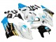 Erschwingliche Honda CBR1000RR Motorrad Verkleidung 2004-2005 - Weiss Hellblau Gelb Schwarz Konica Minolta