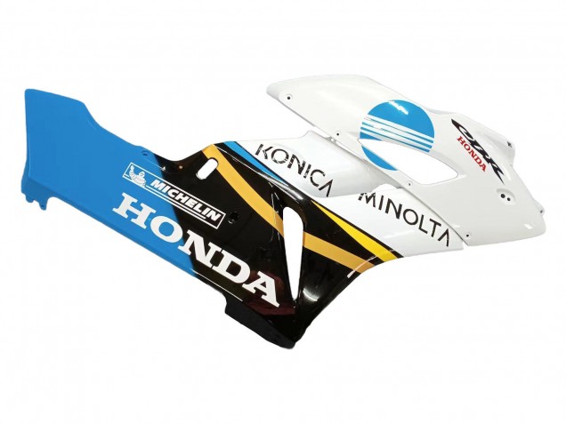 Erschwingliche Honda CBR1000RR Motorrad Verkleidung 2004-2005 - Weiss Hellblau Gelb Schwarz Konica Minolta