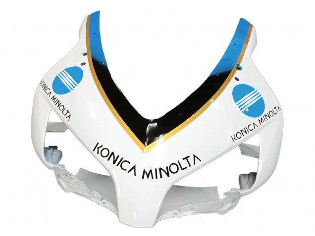 Erschwingliche Honda CBR1000RR Motorrad Verkleidung 2004-2005 - Weiss Hellblau Gelb Schwarz Konica Minolta