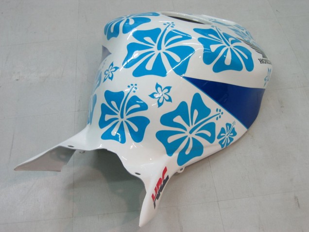 Erschwingliche Honda CBR1000RR Motorrad Verkleidung 2004-2005 - Weiss Blau Schnee Nastro Azzurro 46