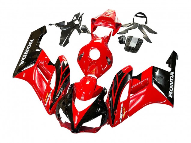 Erschwingliche Honda CBR1000RR Motorrad Verkleidung 2004-2005 - Rot Glanzendes Schwarz Rennen