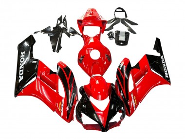Erschwingliche Honda CBR1000RR Motorrad Verkleidung 2004-2005 - Rot Glanzendes Schwarz Rennen