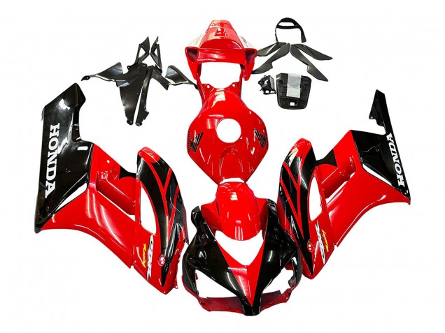 Erschwingliche Honda CBR1000RR Motorrad Verkleidung 2004-2005 - Rot Glanzendes Schwarz Rennen