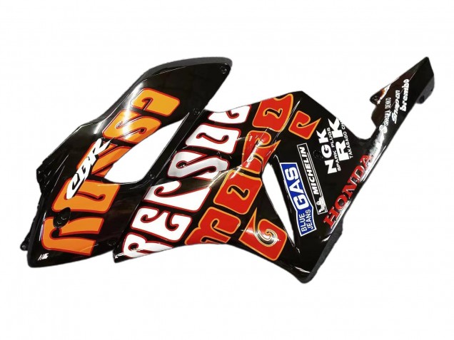 Erschwingliche Honda CBR1000RR Motorrad Verkleidung 2004-2005 - Gelb Orange Glanzendes Schwarz Repsol Rossi 46