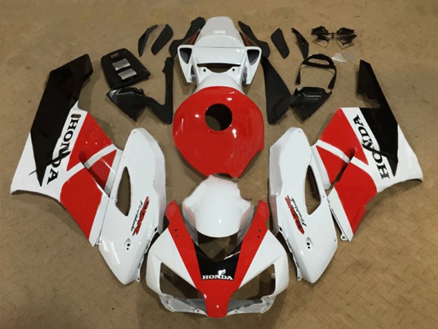 Erschwingliche Honda CBR1000RR Motorrad Verkleidung 2004-2005 - Weiss Rot Glanzendes Schwarz Fireblade