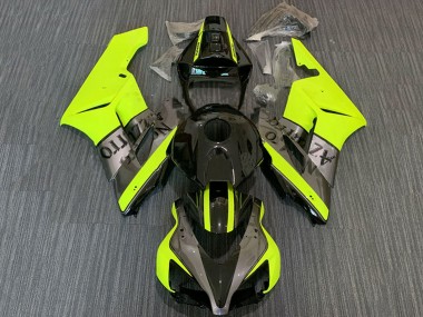 Erschwingliche Honda CBR1000RR Motorrad Verkleidung 2004-2005 - Gelb Grau Glanzendes Schwarz Nastro Azzurro