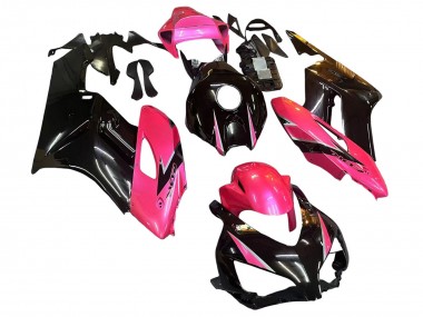 Erschwingliche Honda CBR1000RR Motorrad Verkleidung 2004-2005 - Rosa Glanzendes Schwarz