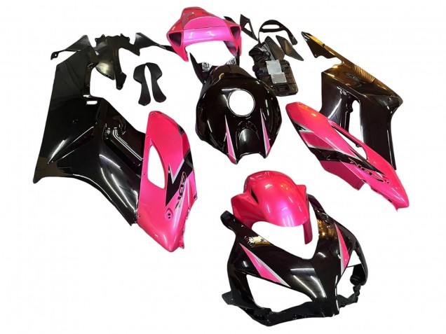 Erschwingliche Honda CBR1000RR Motorrad Verkleidung 2004-2005 - Rosa Glanzendes Schwarz