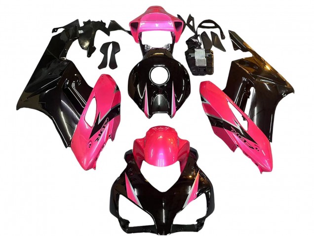 Erschwingliche Honda CBR1000RR Motorrad Verkleidung 2004-2005 - Rosa Glanzendes Schwarz