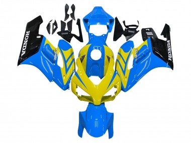 Erschwingliche Honda CBR1000RR Motorrad Verkleidung 2004-2005 - Blau Gelb Glanzendes Schwarz