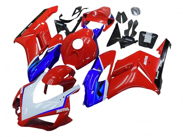 Erschwingliche Honda CBR1000RR Motorrad Verkleidung 2004-2005 - Rot Blau Weiss Schwarz Motul