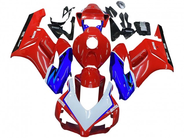 Erschwingliche Honda CBR1000RR Motorrad Verkleidung 2004-2005 - Rot Blau Weiss Schwarz Motul