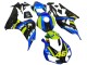Erschwingliche Honda CBR1000RR Motorrad Verkleidung 2006-2007 - Blau Fluoreszierendes Grun Glanzendes Schwarz Hai 46