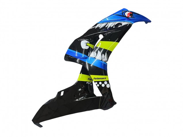 Erschwingliche Honda CBR1000RR Motorrad Verkleidung 2006-2007 - Blau Fluoreszierendes Grun Glanzendes Schwarz Hai 46