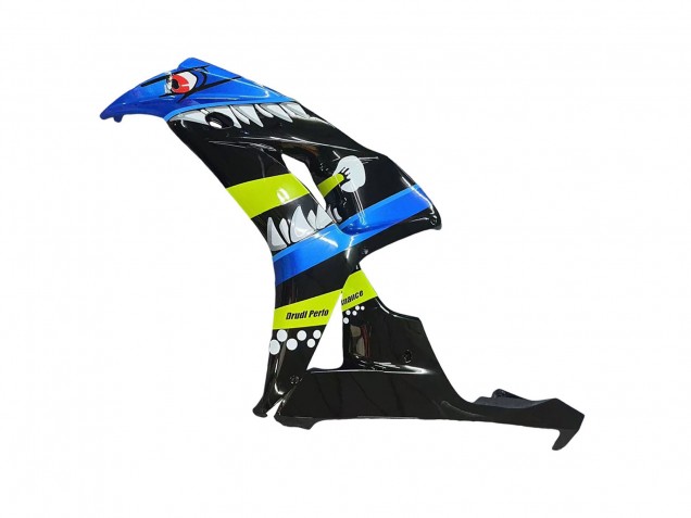 Erschwingliche Honda CBR1000RR Motorrad Verkleidung 2006-2007 - Blau Fluoreszierendes Grun Glanzendes Schwarz Hai 46