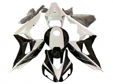 Erschwingliche Honda CBR1000RR Motorrad Verkleidung 2006-2007 - Perl Weiss Glanzendes Schwarz