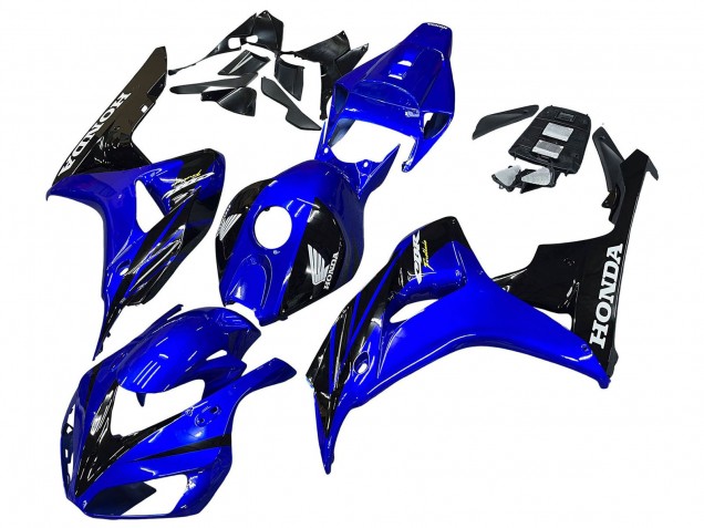 Erschwingliche Honda CBR1000RR Motorrad Verkleidung 2006-2007 - Blau Glanzendes Schwarz
