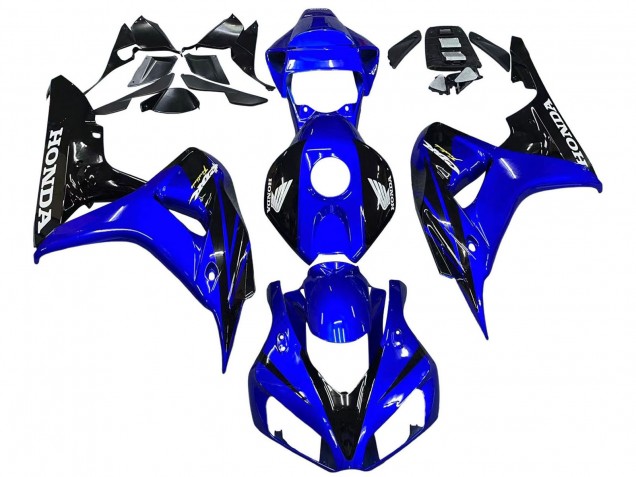 Erschwingliche Honda CBR1000RR Motorrad Verkleidung 2006-2007 - Blau Glanzendes Schwarz