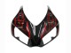 Erschwingliche Honda CBR1000RR Motorrad Verkleidung 2006-2007 - Glanzendes Schwarz Rot Flamme