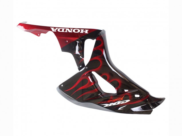 Erschwingliche Honda CBR1000RR Motorrad Verkleidung 2006-2007 - Glanzendes Schwarz Rot Flamme