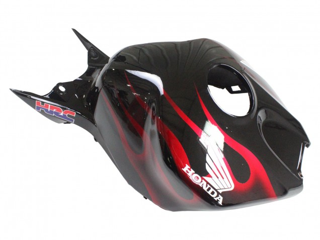 Erschwingliche Honda CBR1000RR Motorrad Verkleidung 2006-2007 - Glanzendes Schwarz Gelb Rot Flamme