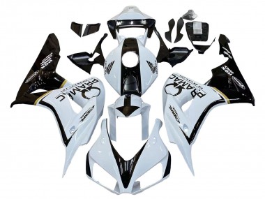 Erschwingliche Honda CBR1000RR Motorrad Verkleidung 2006-2007 - Weiss Glanzendes Schwarz Pramac