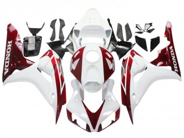 Erschwingliche Honda CBR1000RR Motorrad Verkleidung 2006-2007 - Weiss Rot