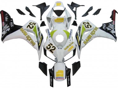 Erschwingliche Honda CBR1000RR Motorrad Verkleidung 2006-2007 - Weiss Grun Glanzendes Schwarz Hannspree 52