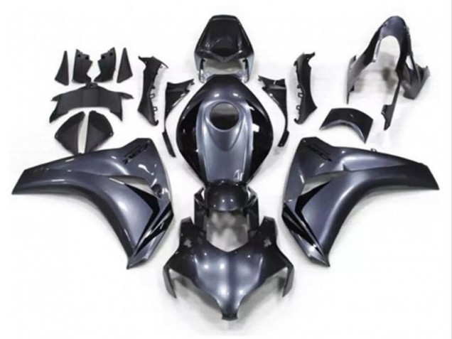 Erschwingliche Honda CBR1000RR Motorrad Verkleidung Kit 2008-2011 - Grau Glanzendes Schwarz