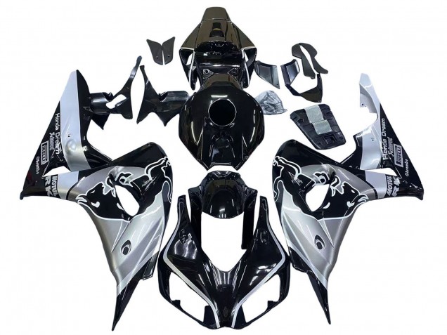 Erschwingliche Honda CBR1000RR Motorrad Verkleidung 2006-2007 - Silber Glanzendes Schwarz Red Bull