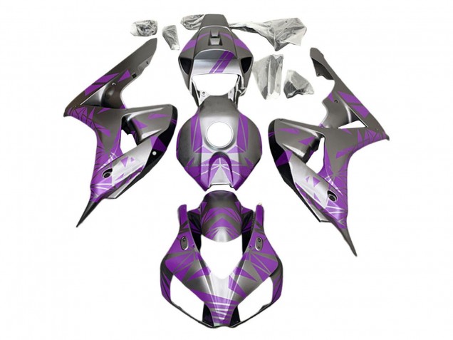 Erschwingliche Honda CBR1000RR Motorrad Verkleidung 2006-2007 - Silber Hellviolett