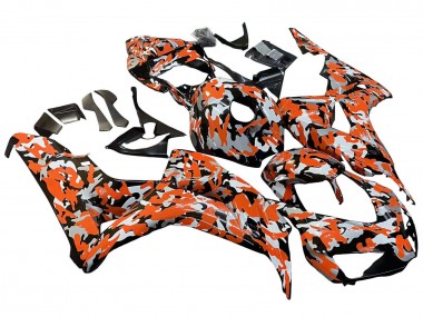 Erschwingliche Honda CBR1000RR Motorrad Verkleidung 2006-2007 - Schwarz Orange Silber Camouflage