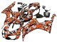 Erschwingliche Honda CBR1000RR Motorrad Verkleidung 2006-2007 - Schwarz Orange Silber Camouflage