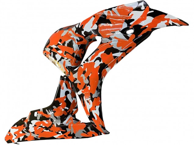 Erschwingliche Honda CBR1000RR Motorrad Verkleidung 2006-2007 - Schwarz Orange Silber Camouflage