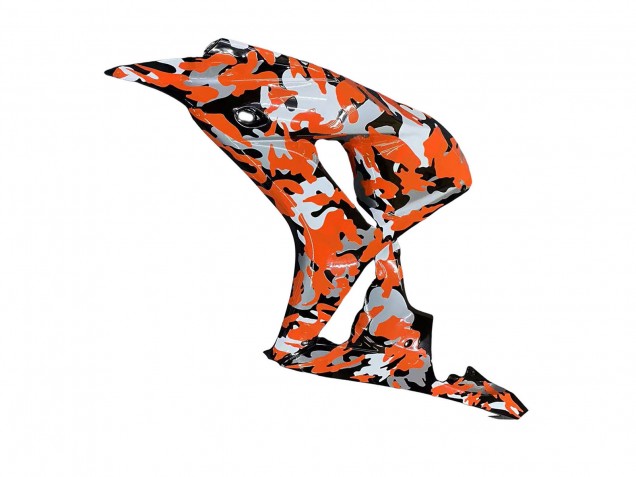 Erschwingliche Honda CBR1000RR Motorrad Verkleidung 2006-2007 - Schwarz Orange Silber Camouflage