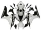 Erschwingliche Honda CBR1000RR Motorrad Verkleidung Kit 2006-2007 - Weiss Glanzendes Schwarz