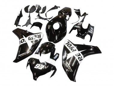 Erschwingliche Honda CBR1000RR Motorrad Verkleidung 2008-2011 - Glanzendes Schwarz Weiss Repsol 93
