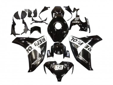 Erschwingliche Honda CBR1000RR Motorrad Verkleidung 2008-2011 - Glanzendes Schwarz Weiss Repsol 93