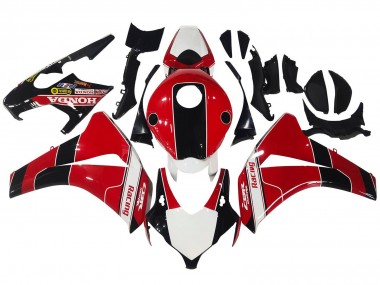 Erschwingliche Honda CBR1000RR Motorrad Verkleidung 2008-2011 - Rot Weiss Glanzendes Schwarz Rennen