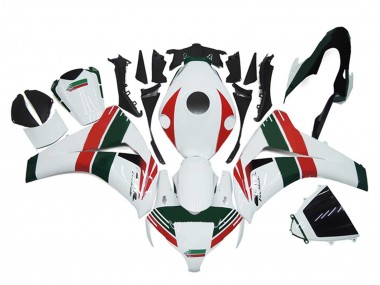 Erschwingliche Honda CBR1000RR Motorrad Verkleidung 2008-2011 - Weiss Rot Dunkel Grun